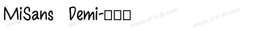 MiSans Demi字体转换